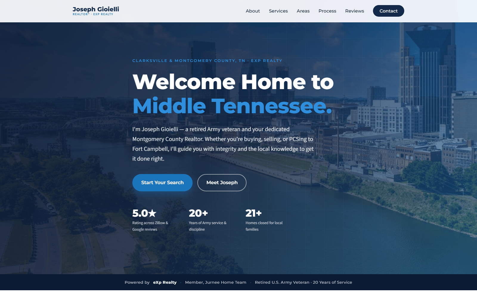 Screenshot of the Joseph Gioielli, REALTOR® website